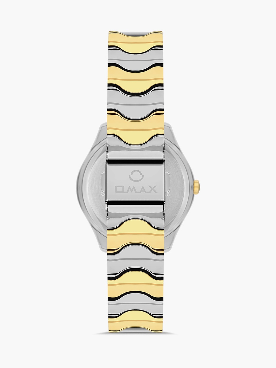 Women Silver and Gold Analog Stainless Steel Strap Watch - 00JSS024N002 - 36 MM