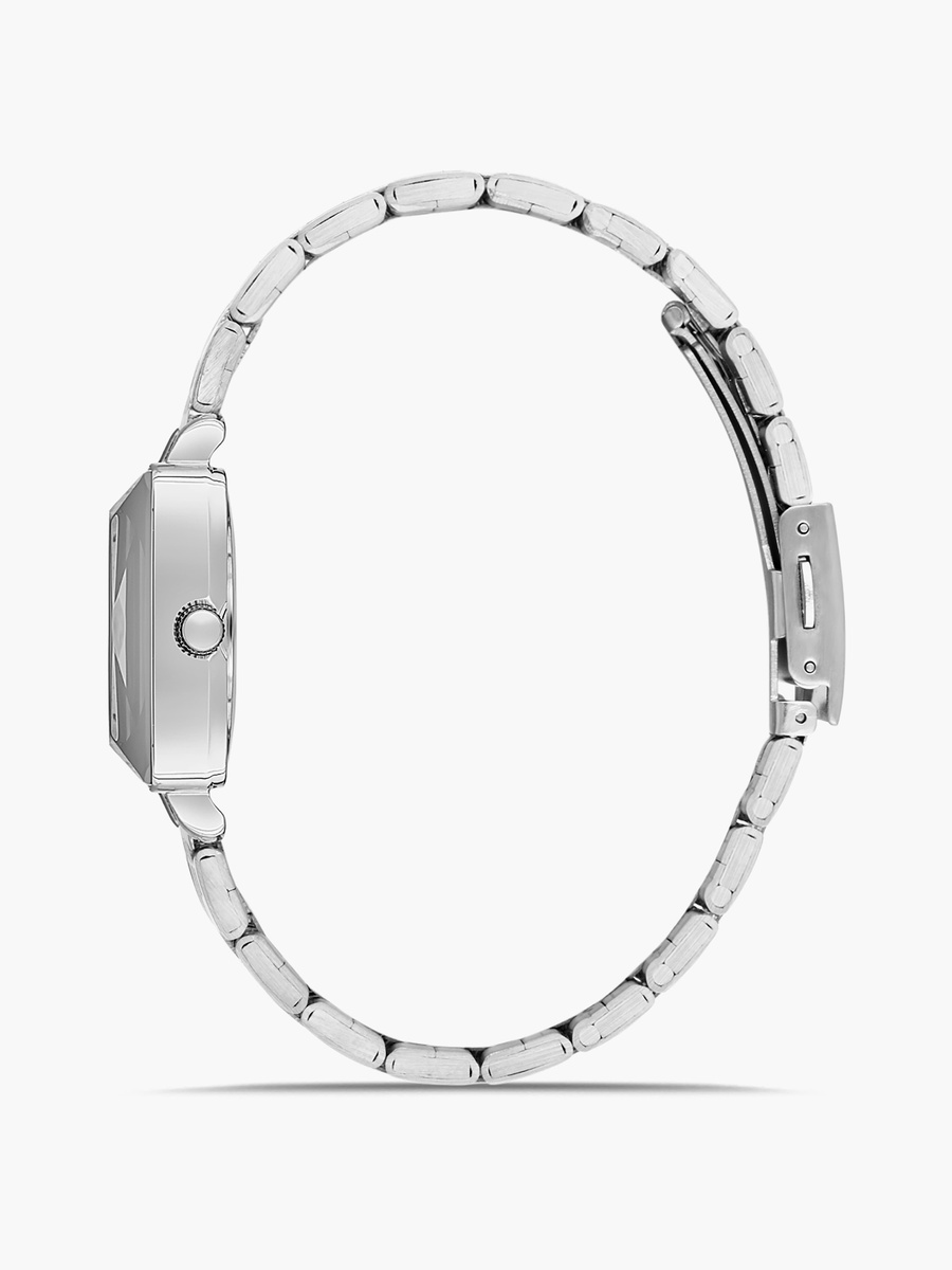 Silver Analog Stainless Steel Strap Watch - 00ZMS002I008