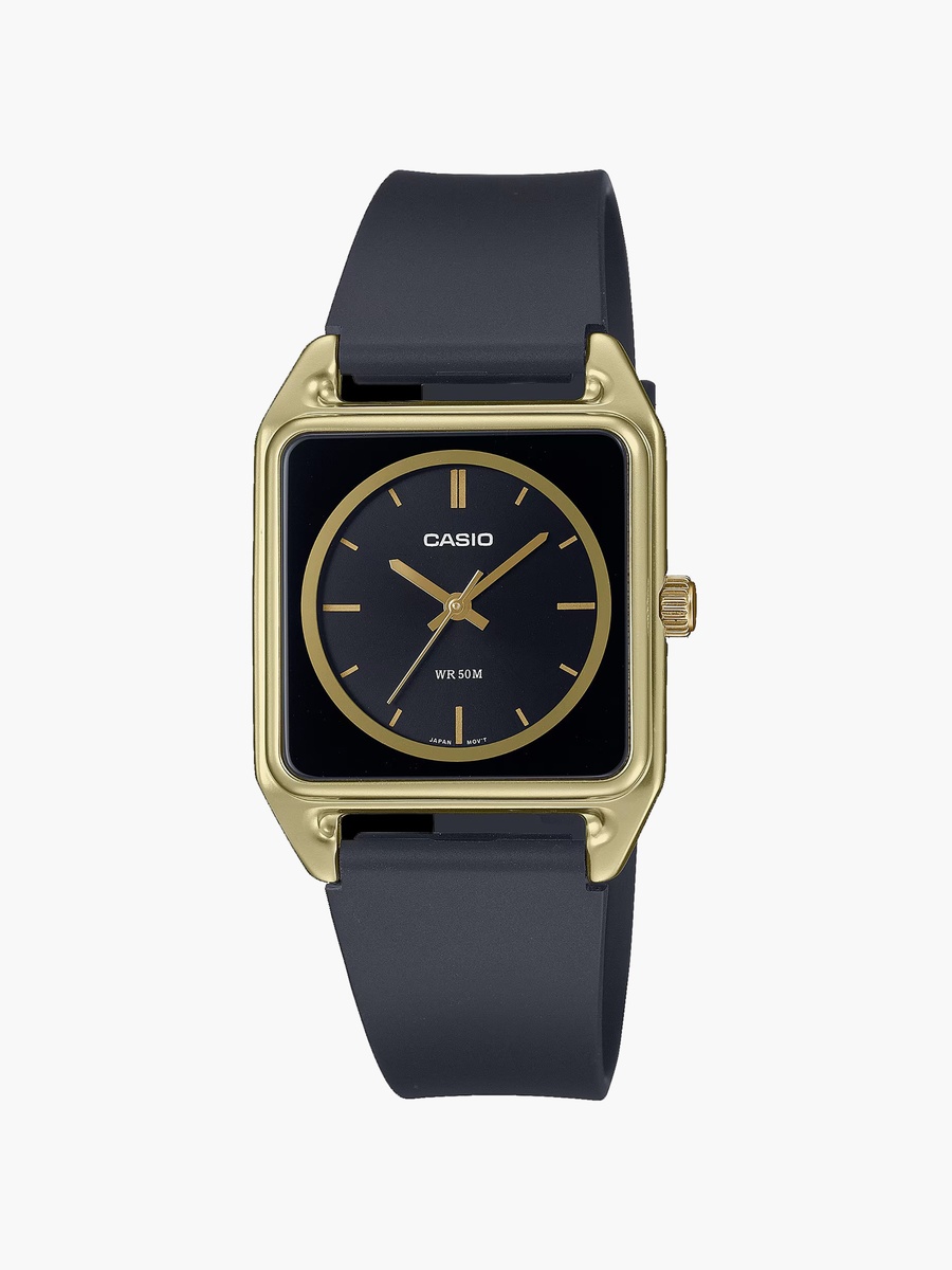 30 MM Black Analog Resin Watch - MTP-B170-1EVDF