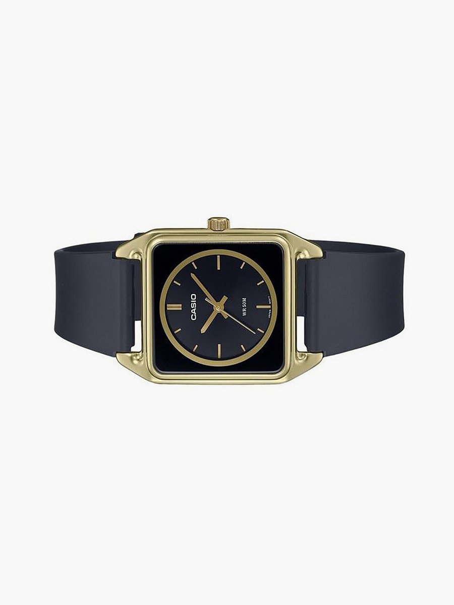 30 MM Black Analog Resin Watch - MTP-B170-1EVDF