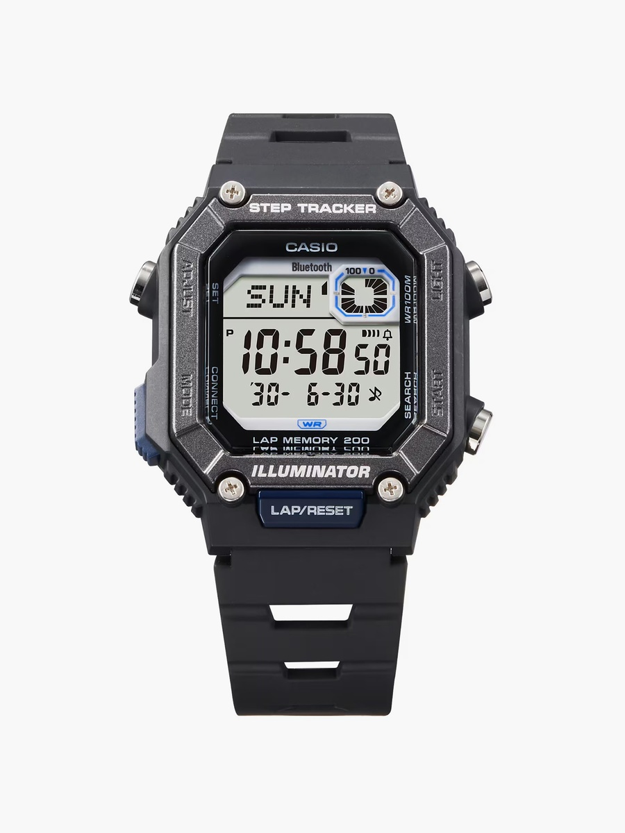 Men 41 MM Black Digital Resin Watch - WS-B1000-1AVDF