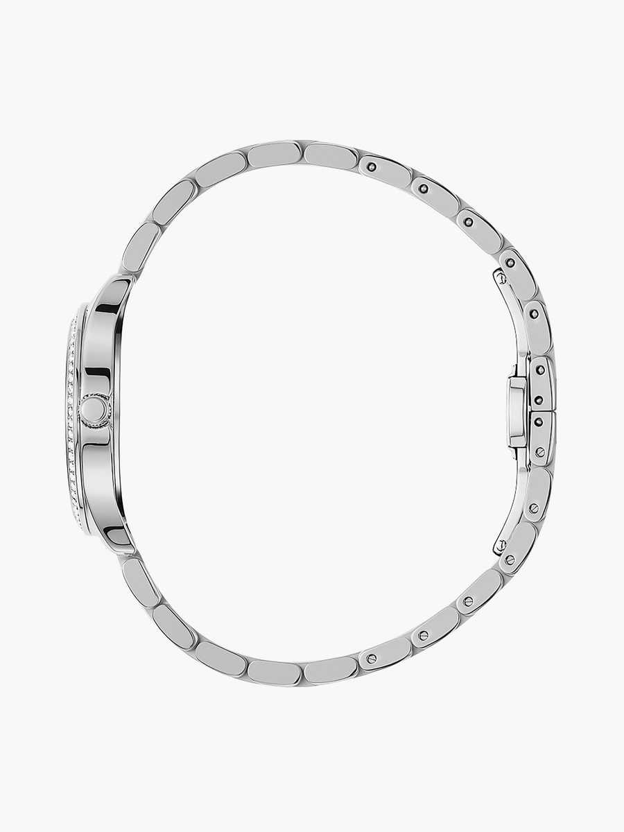 Silver Tone Embellished Ladies Watch