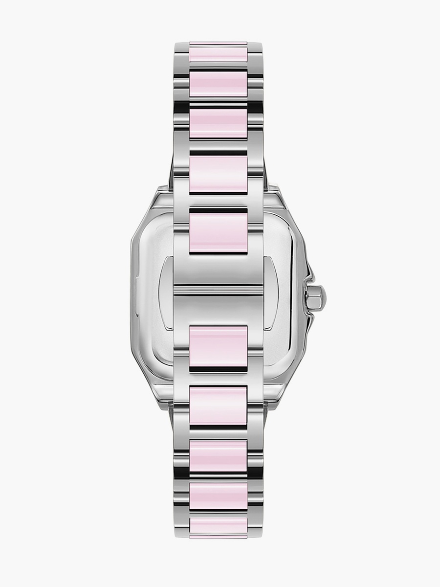 ساعة أوماكس يد نسائية سيراميك فضية