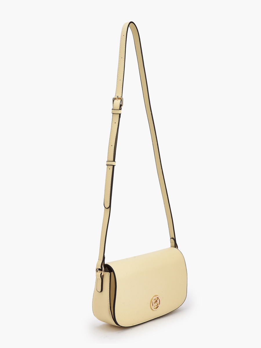 Solid Crossbody Bag with Adjustable Strap