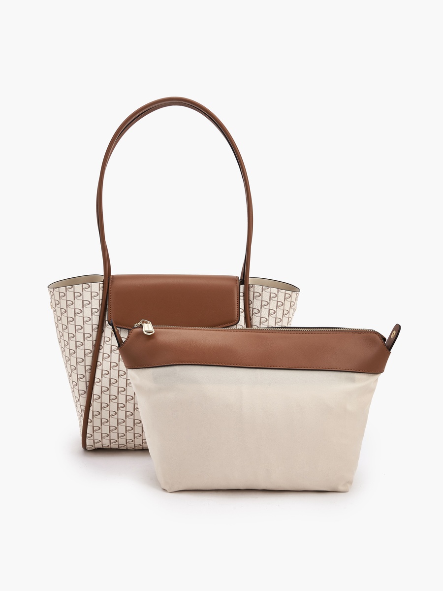 Printed Tote Bag with Pouch