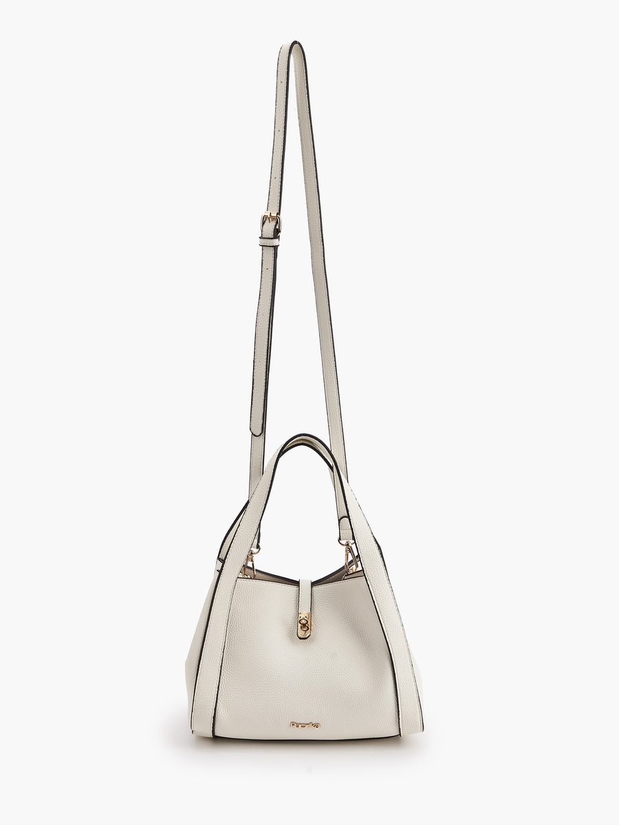 Textured Shoulder Bag with Detachable Strap