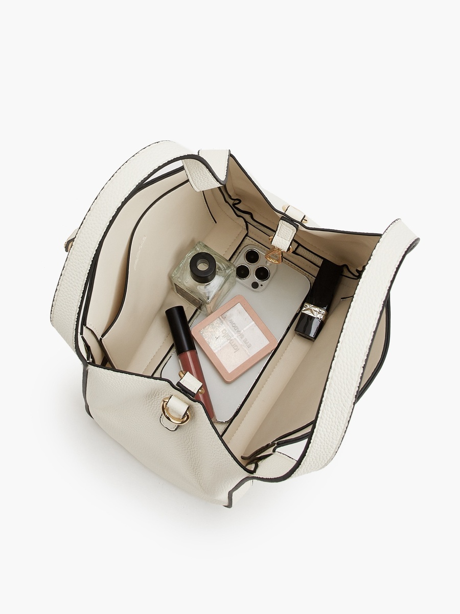 Textured Shoulder Bag with Detachable Strap