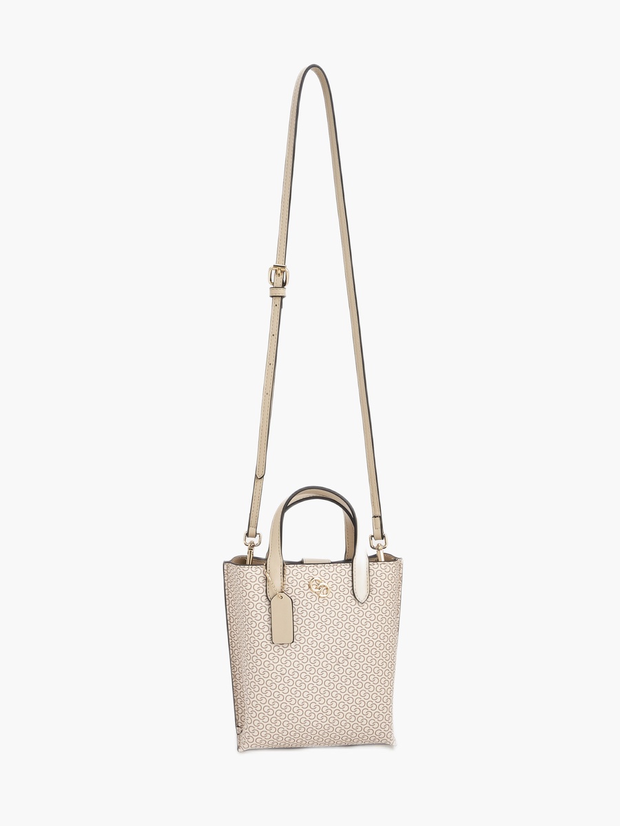 Monogram Print Tote Bag with Double Handle