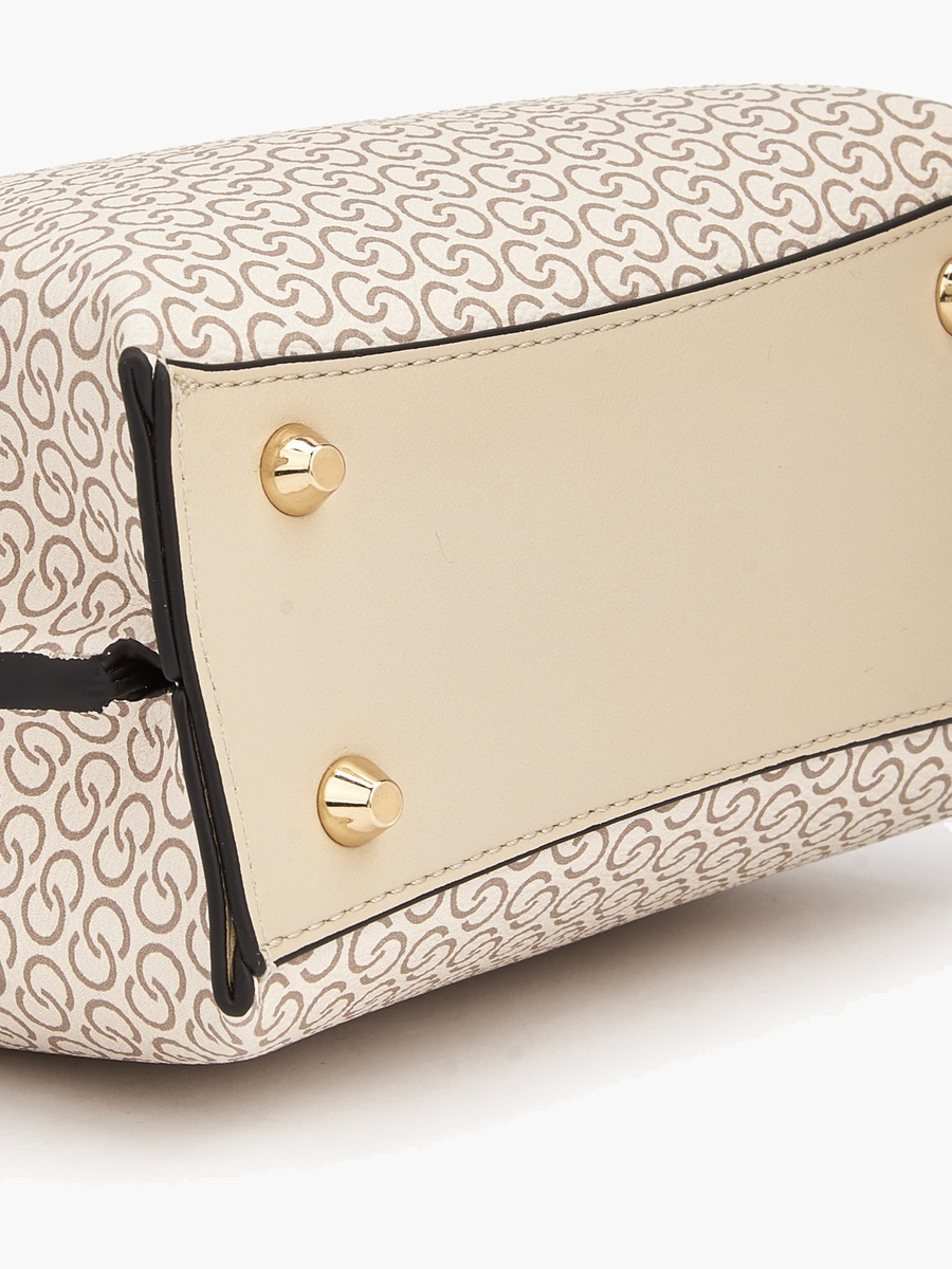 Monogram Print Tote Bag with Double Handle