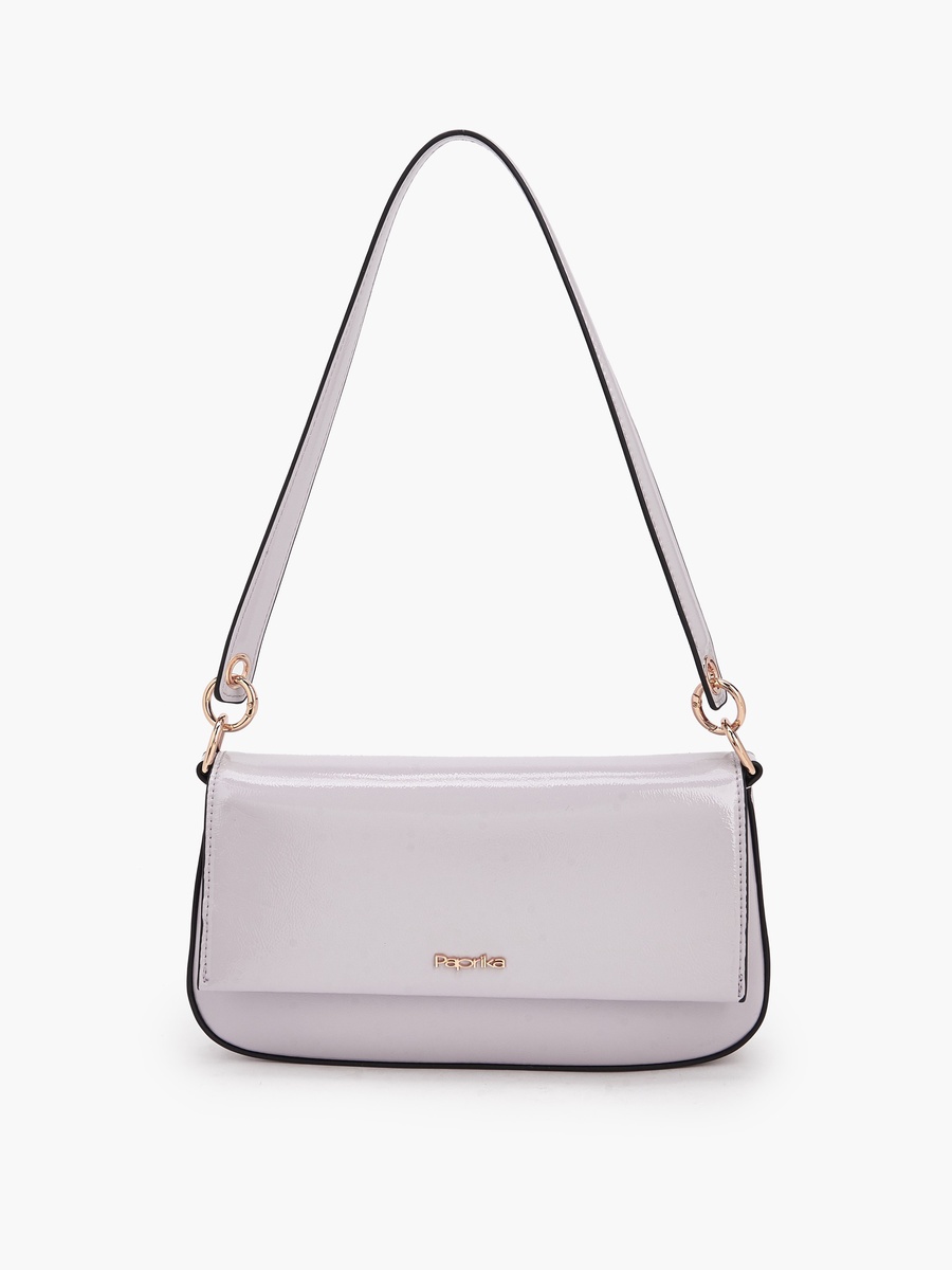 Solid Shoulder Bag with Top Handle