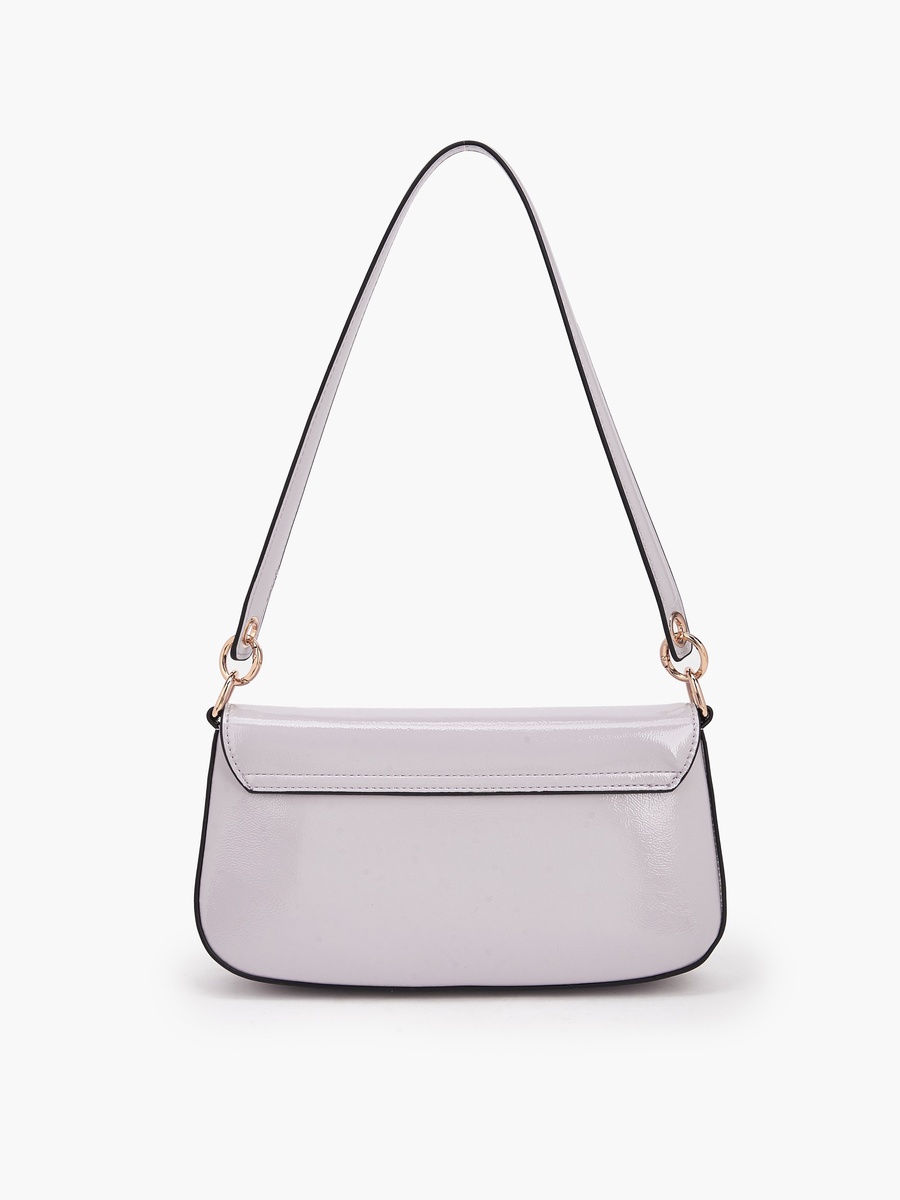 Solid Shoulder Bag with Top Handle