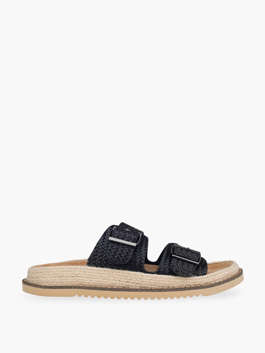 Women Buckle Detail Espadrille Sandals