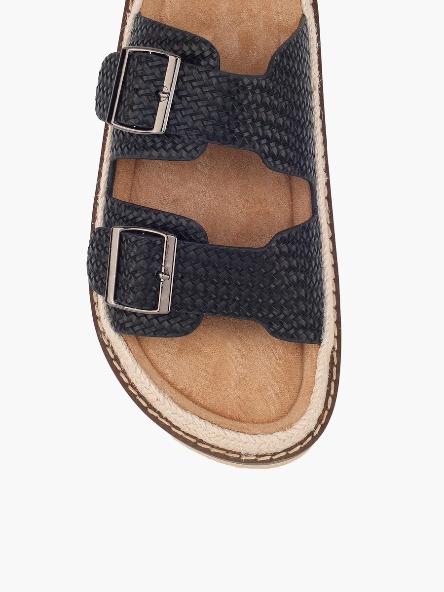 Women Buckle Detail Espadrille Sandals
