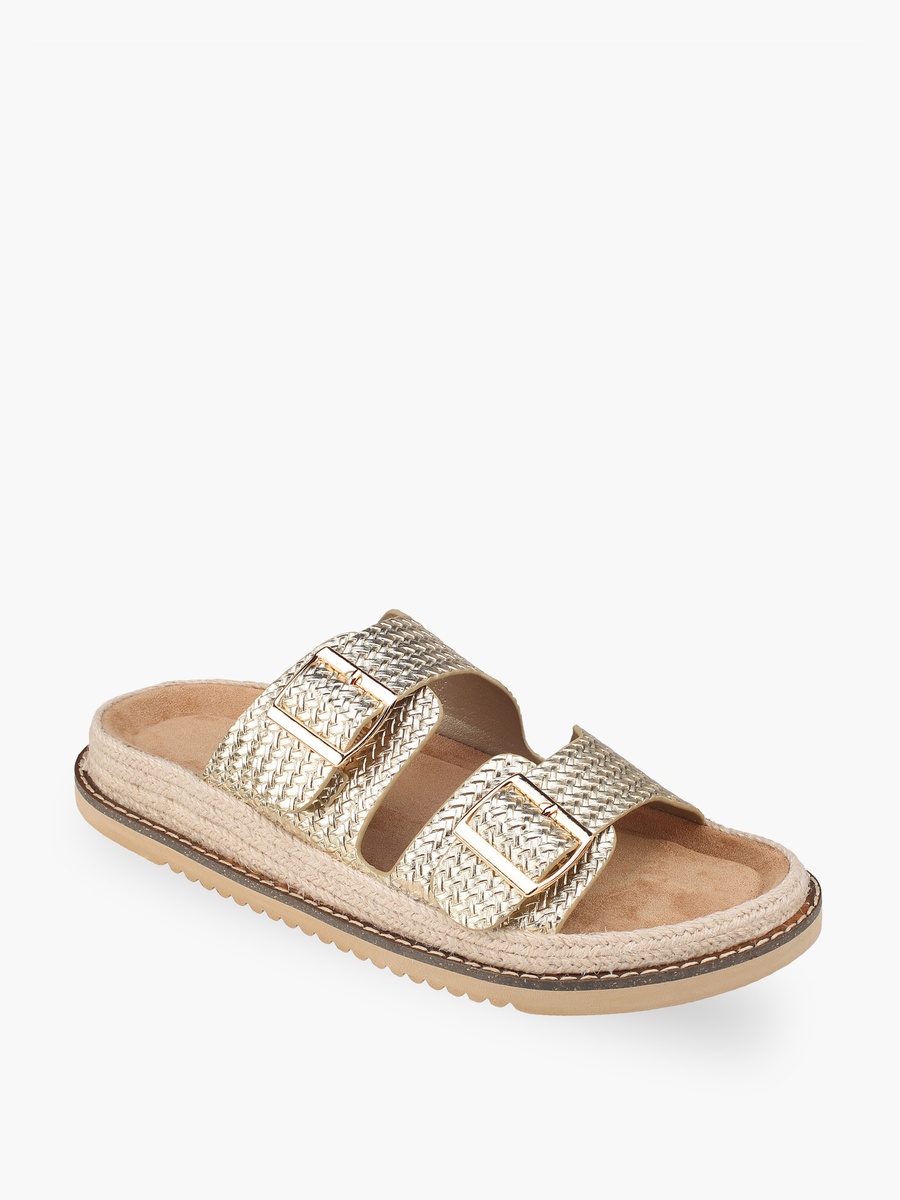 Women Buckle Detail Espadrille Sandals