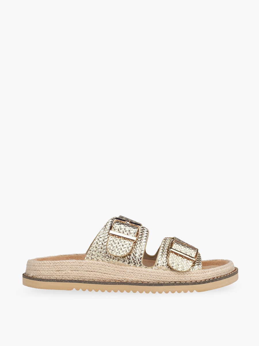 Women Buckle Detail Espadrille Sandals
