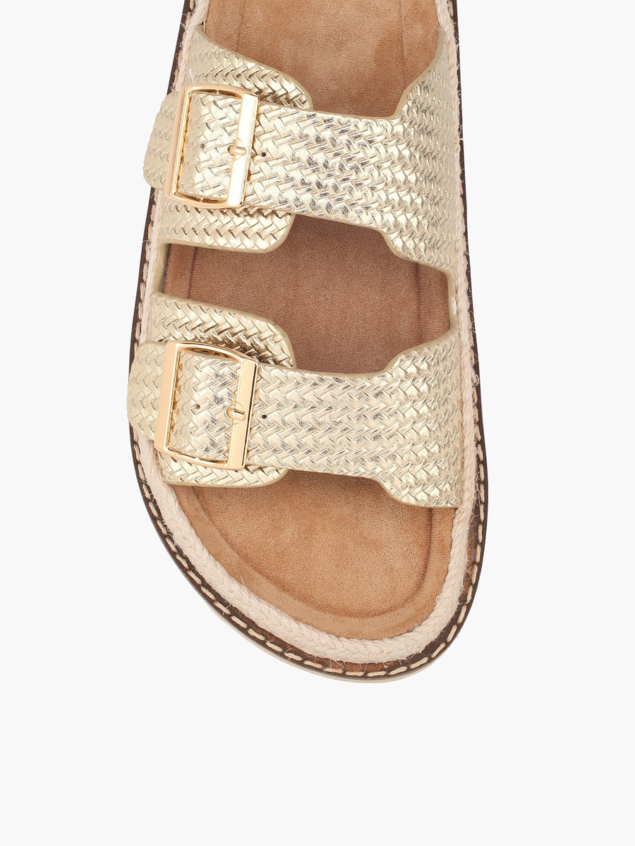 Women Buckle Detail Espadrille Sandals