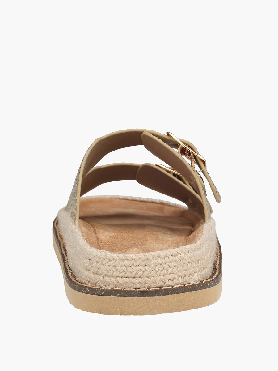 Women Buckle Detail Espadrille Sandals