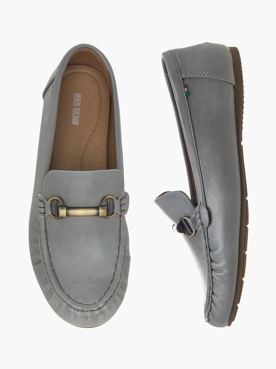 Women Metallic Accent Loafers