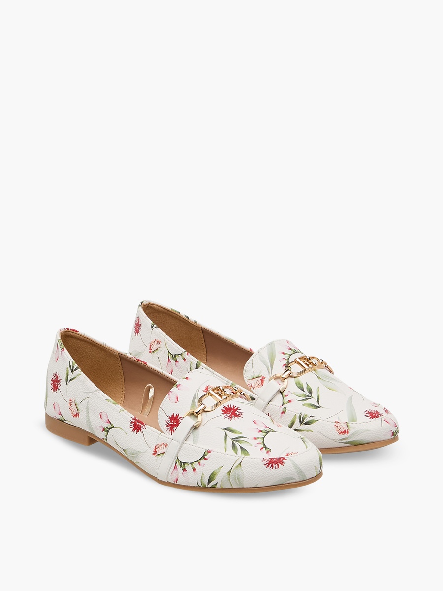 Women Floral Print Loafers