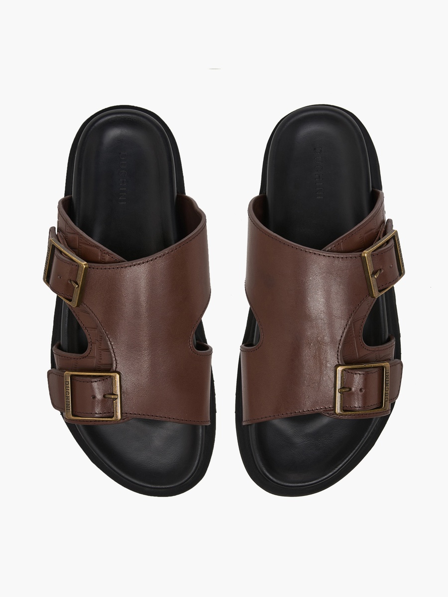 Men Textured Comfort Sandals