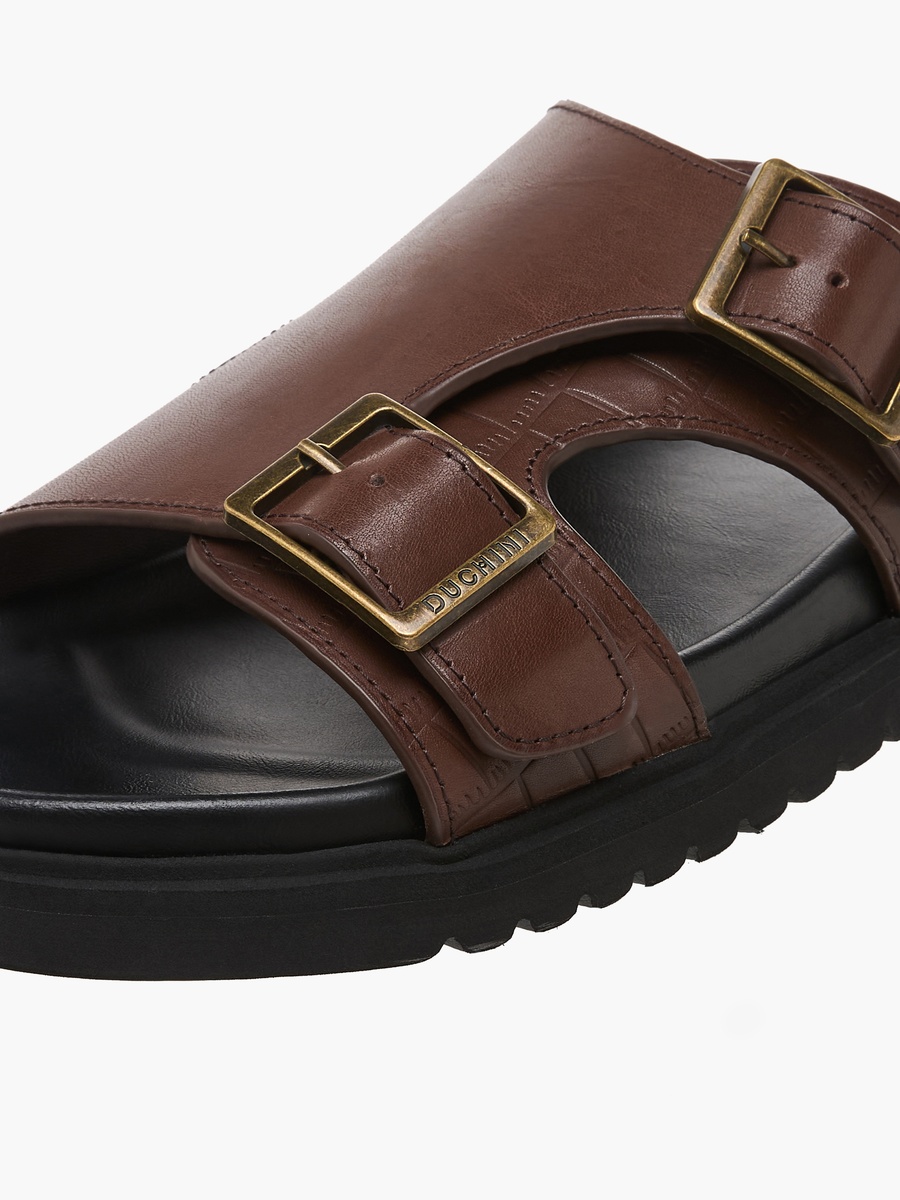 Men Textured Comfort Sandals