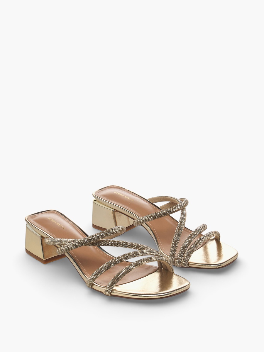 Women Embellished Strap Block Heel Sandals