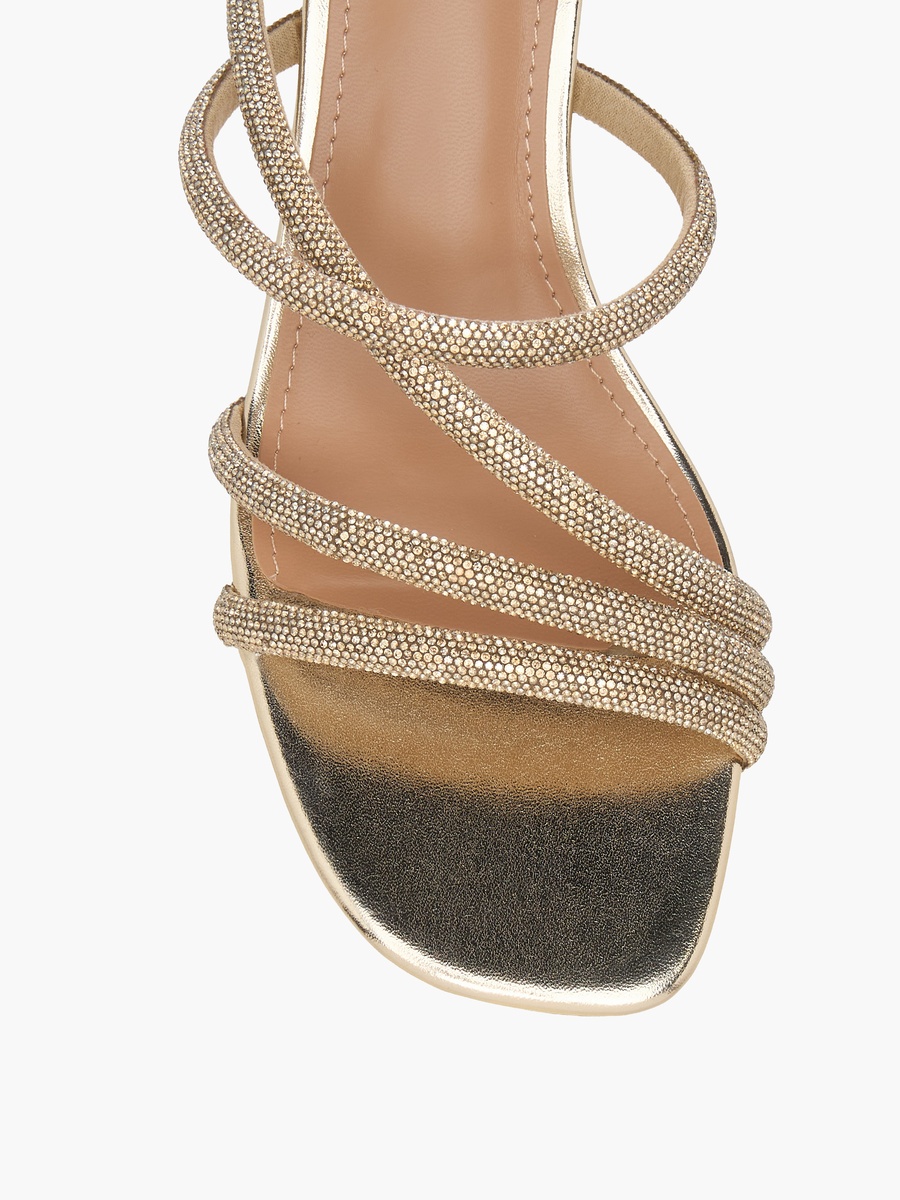 Women Embellished Strap Block Heel Sandals