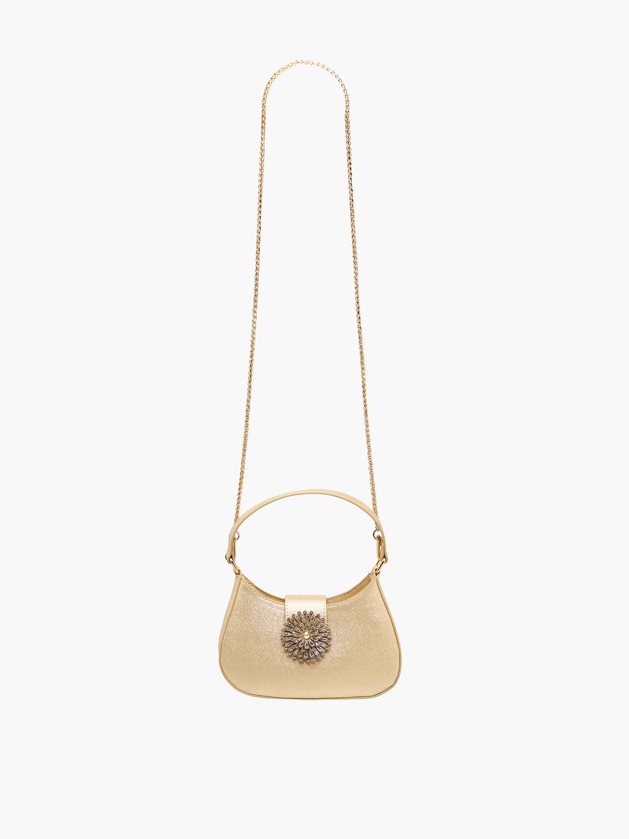 Textured Shoulder Bag with Detachable Strap