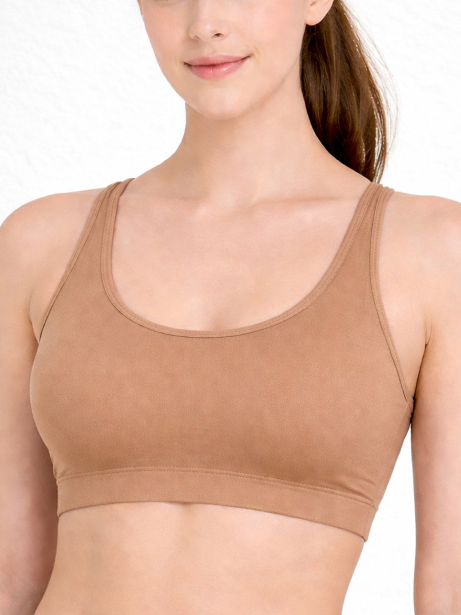 Nude Seamless Non Wired Non Padded Active Sport Bra