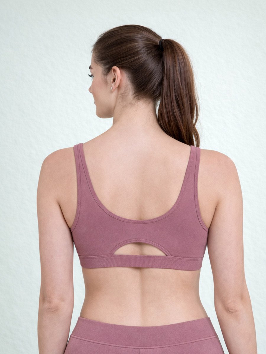 Lilac Seamless Non Wired Non Padded Active Sport Bra