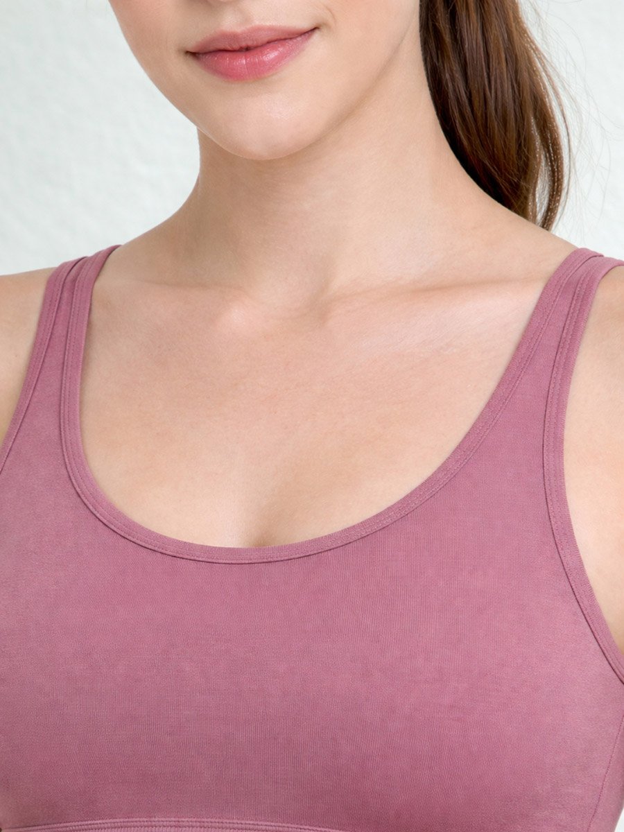 Lilac Seamless Non Wired Non Padded Active Sport Bra