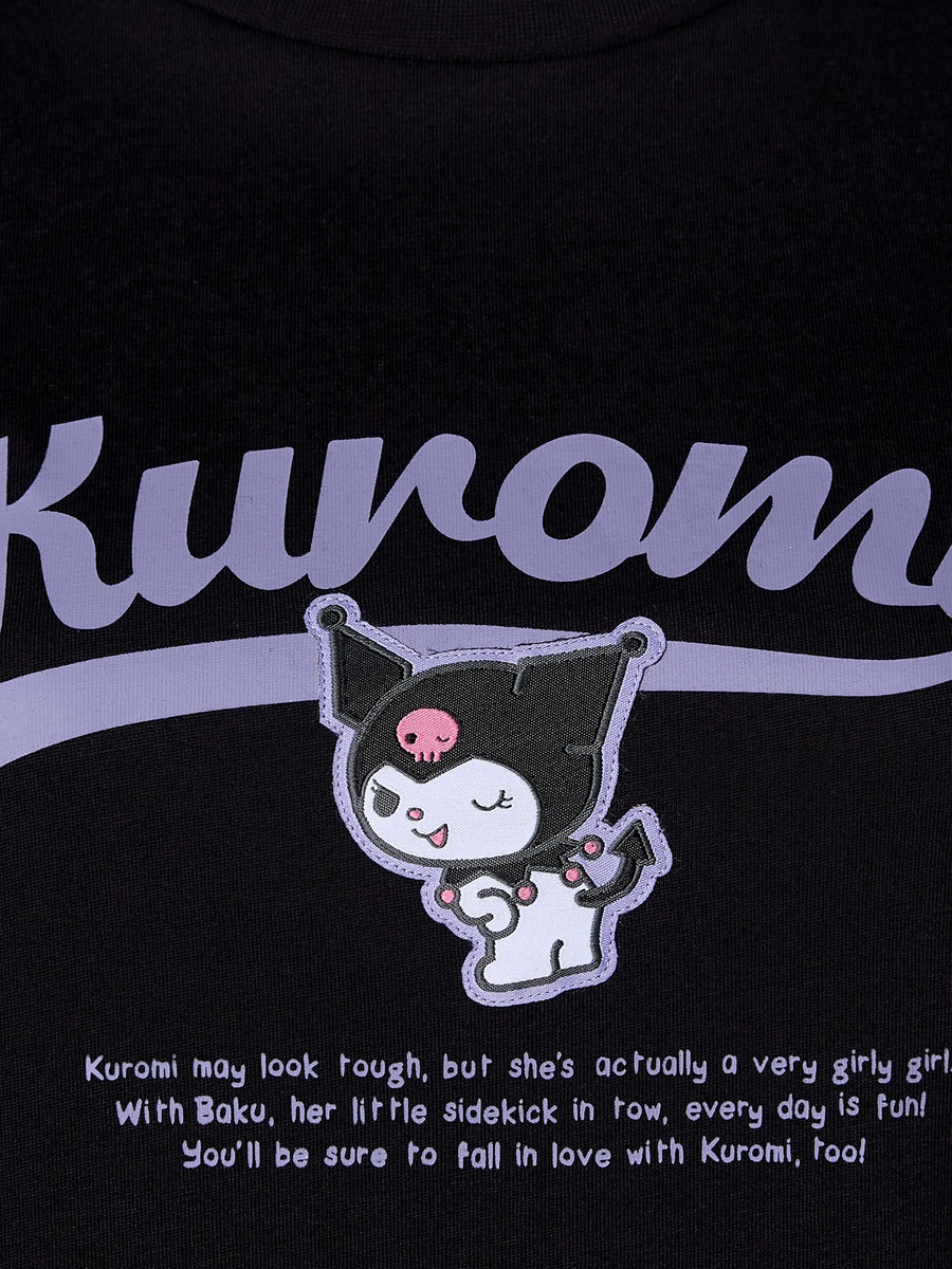 Cotton T-Shirt with Kuromi Print
