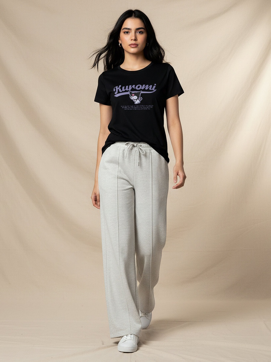 Cotton T-Shirt with Kuromi Print
