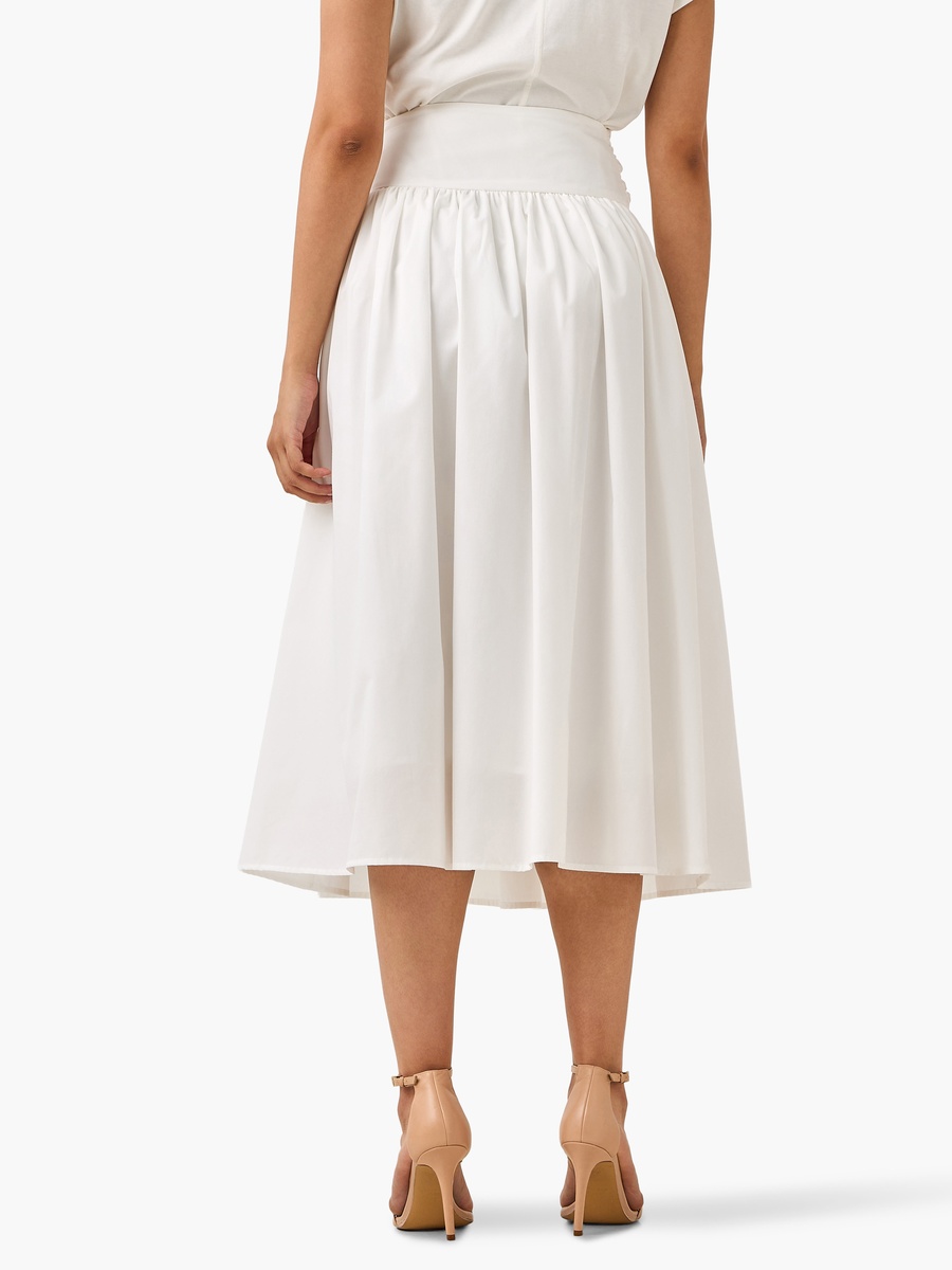 Midi A-Line Skirt with Tie-Up