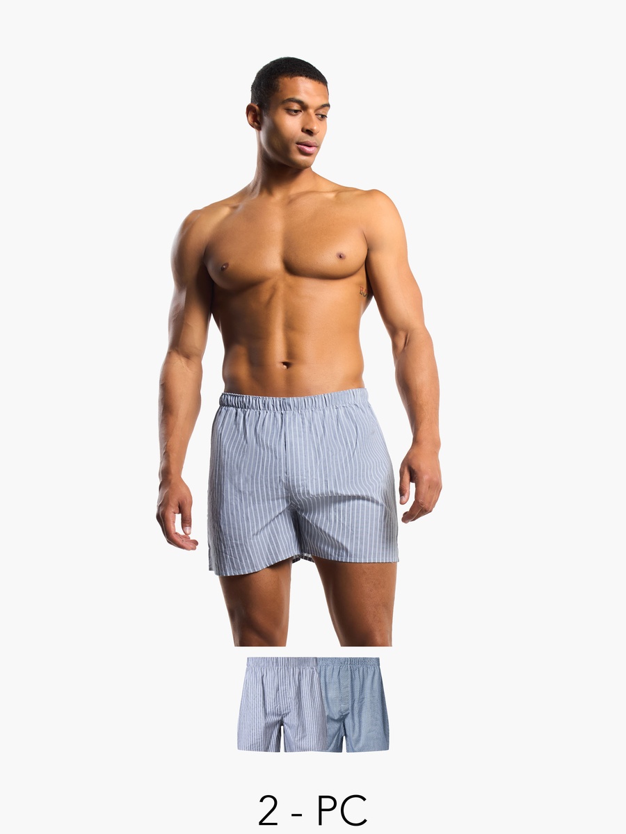 Men Printed Cotton Boxers - Pack of 2