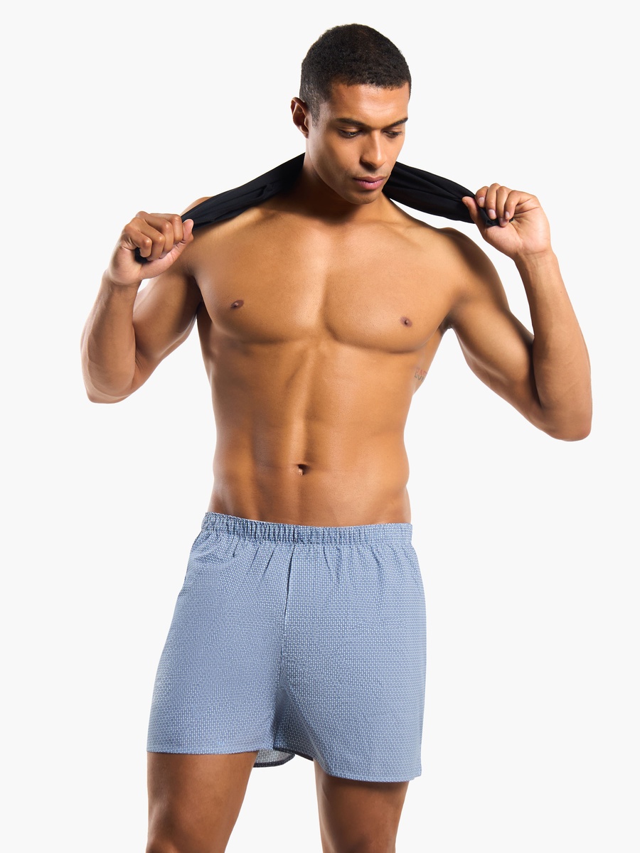 Men Printed Cotton Boxers - Pack of 2
