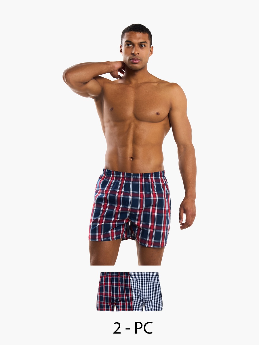 Men Printed Cotton Boxers - Pack of 2