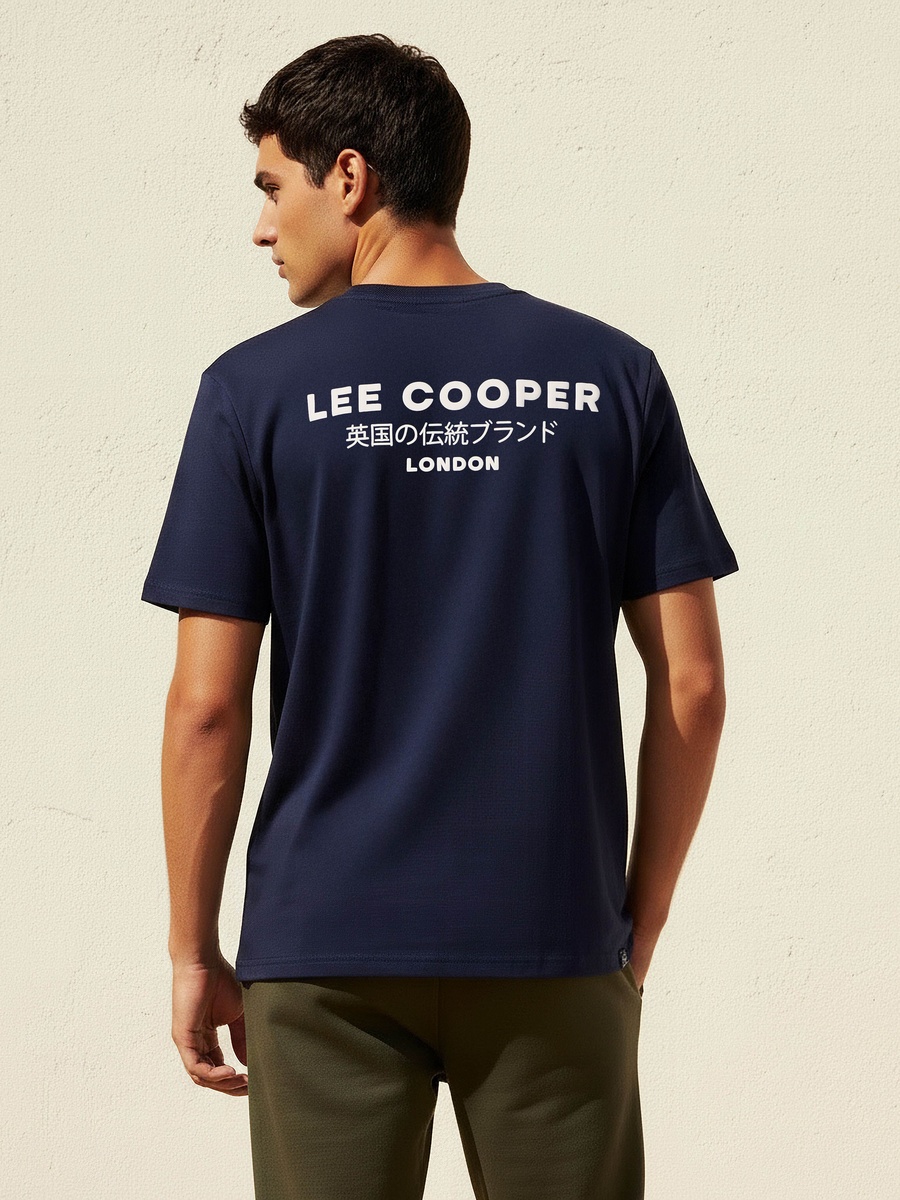 Men Regular Fit Crew Neck Short Sleeve Logo Print T-Shirt