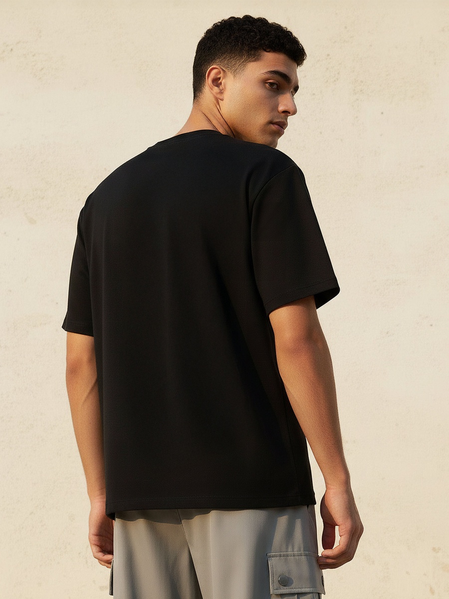 Men Regular Fit Crew Neck Short Sleeves Printed T-Shirt