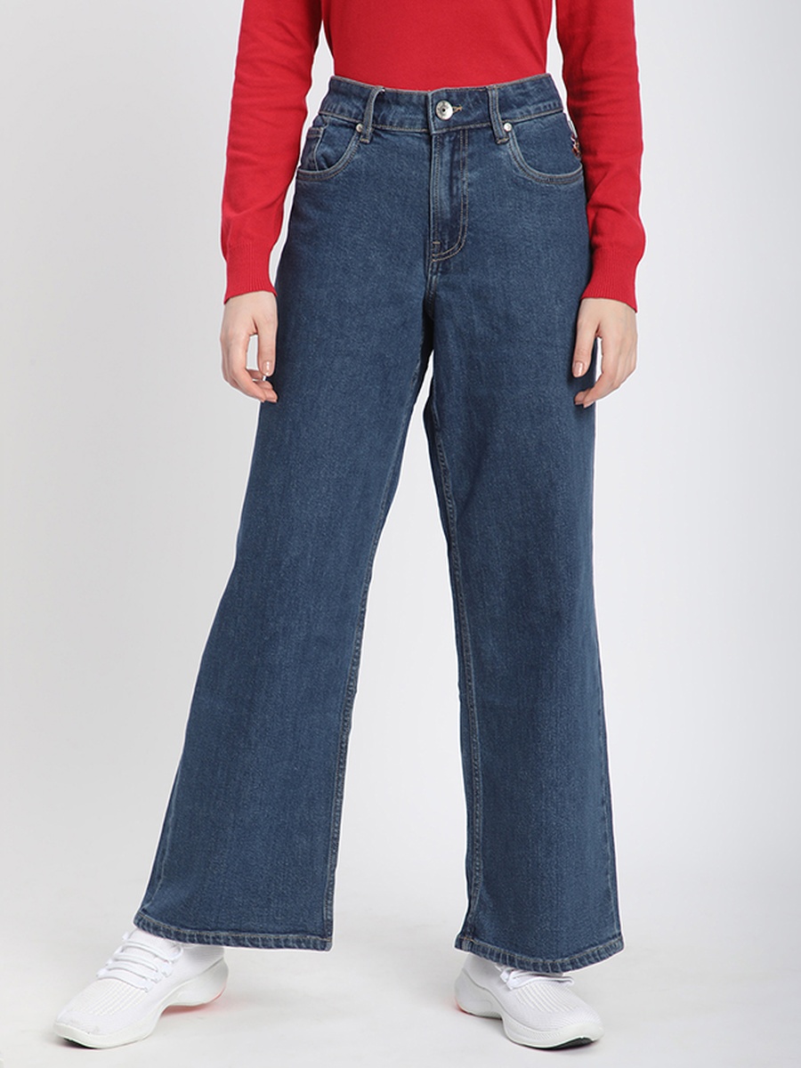 Women Dark Blue Relaxed Fit Jeans