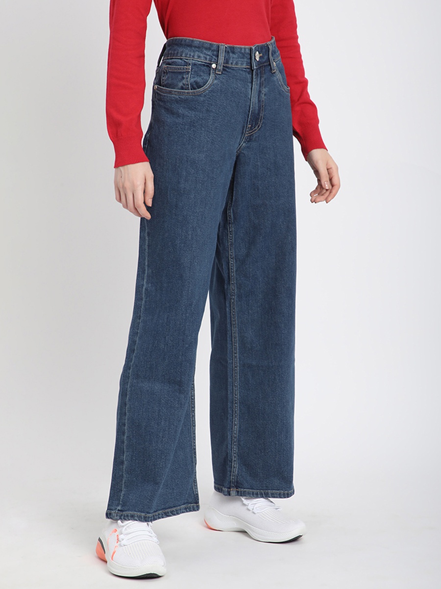 Women Dark Blue Relaxed Fit Jeans