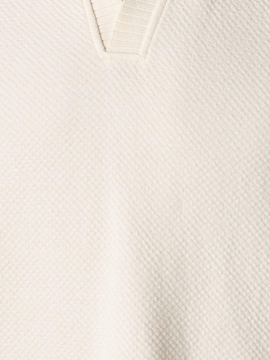 Men Short Sleeves Johnny Collar Jacquard Polo T-Shirt