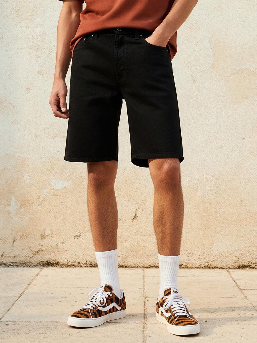 Men Regular Fit Denim Shorts