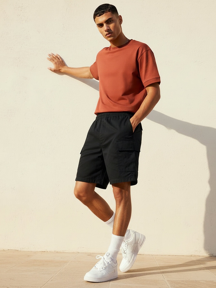 Men Regular Fit Cargo Shorts