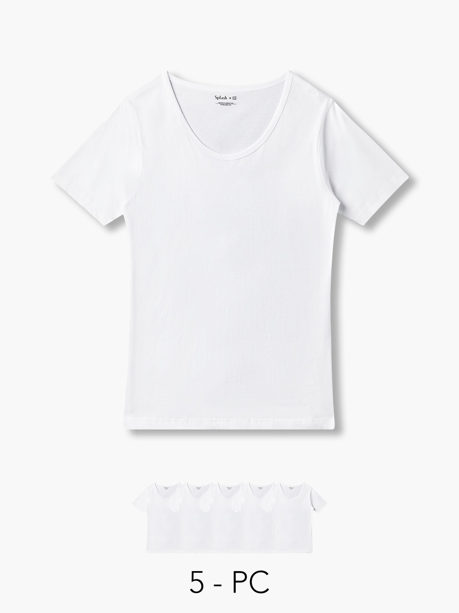 Men Short Sleeves Cotton Vest - Pack of 5