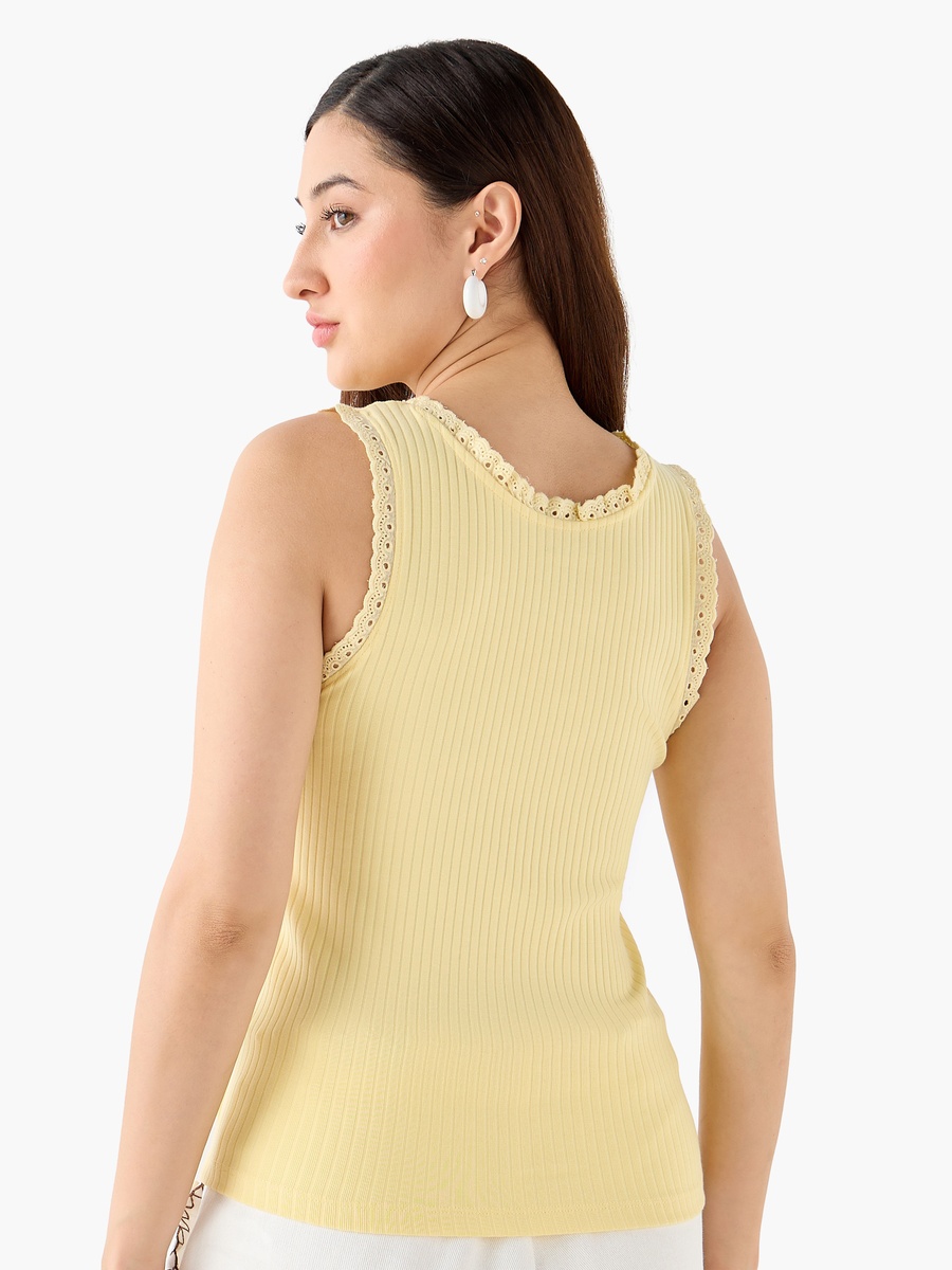 Tank Top with Ribbed Texture