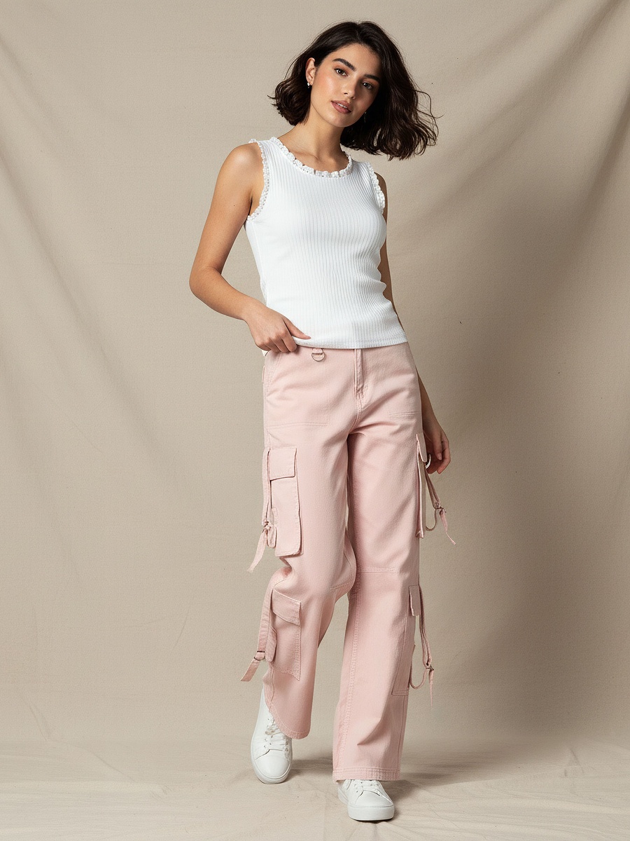 Tank Top with Ribbed Texture