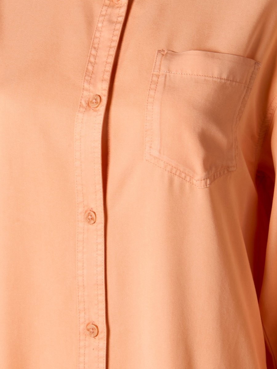 Tencel Longline Shirt with Chest Pocket