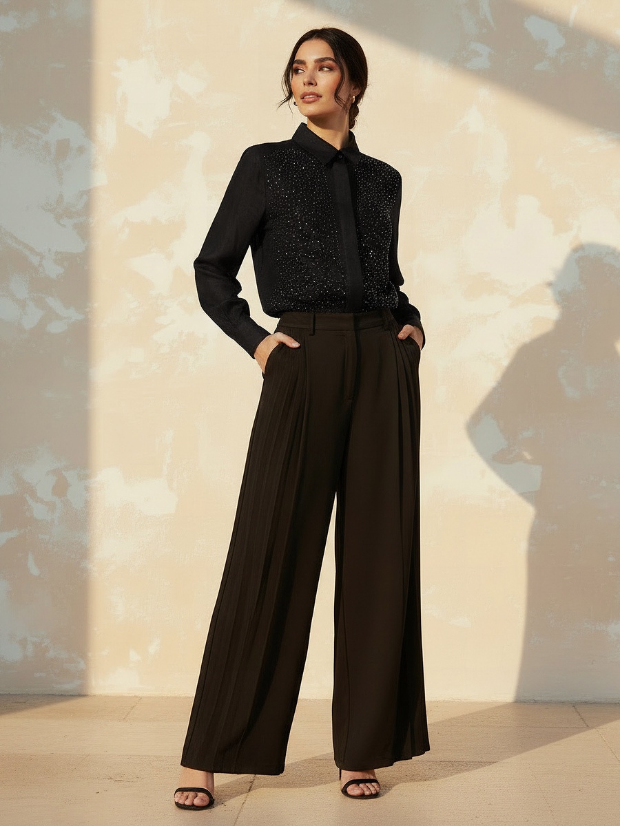 Relaxed Fit Shirt with Stud Embellishment