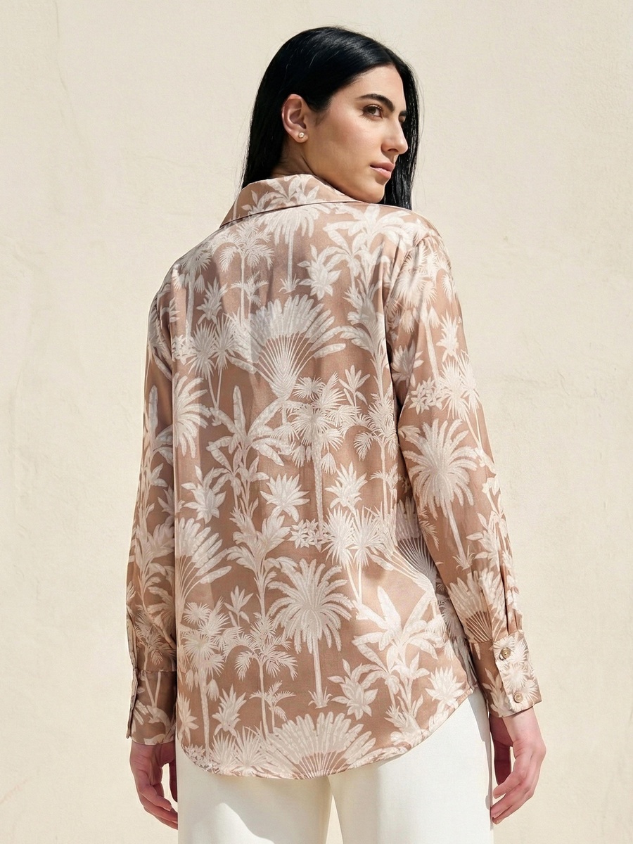 Satin Shirt with Long Sleeves